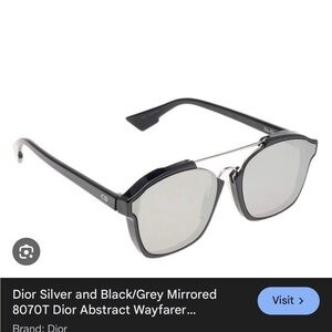 Dior Black and Silver Abstract Sunglasses